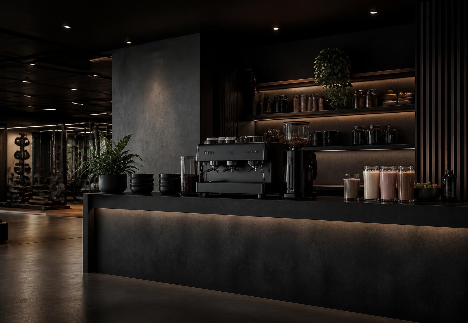Dedicated cafe space at MASS FITNESS in New Panvel